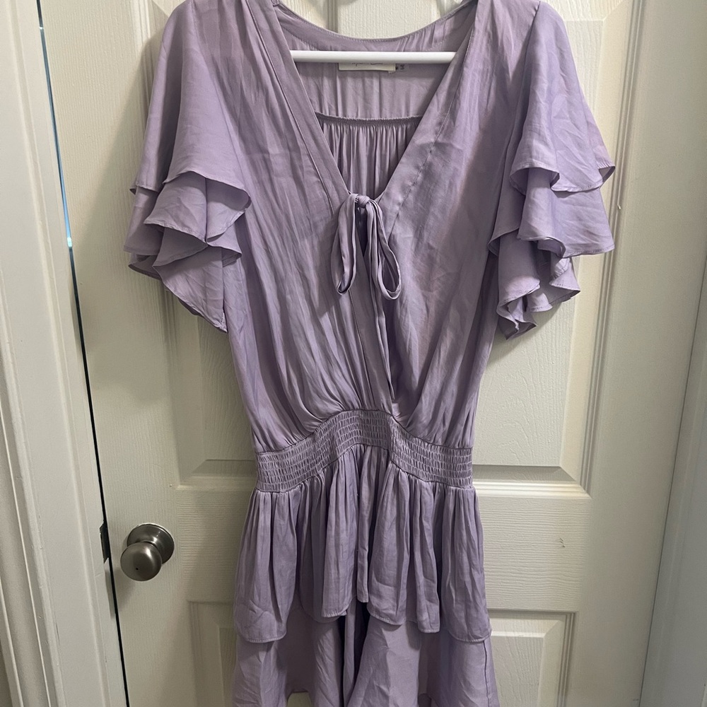 Smocked Waist Ruffle Mini Dress